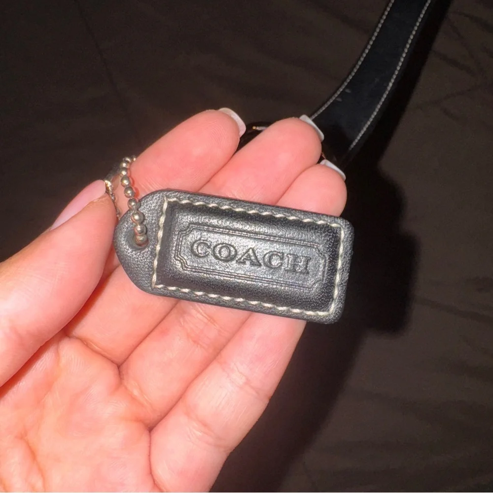 Coach Black Mini Bag with Signature Pattern - Picture 4 of 7